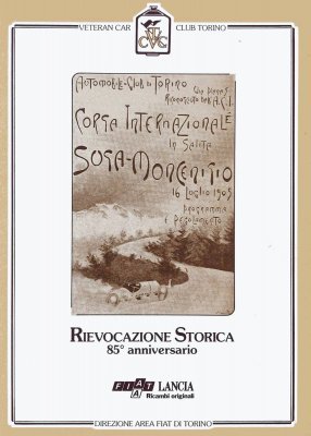 CORSA DI GRAN SALITA SUSA-MONCENISIO 85ESIMO ANNIVERSARIO 1902/1987