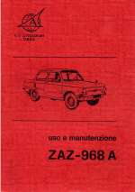 ZAZ 968 A USO E MANUTENZIONE (ORIGINALE)